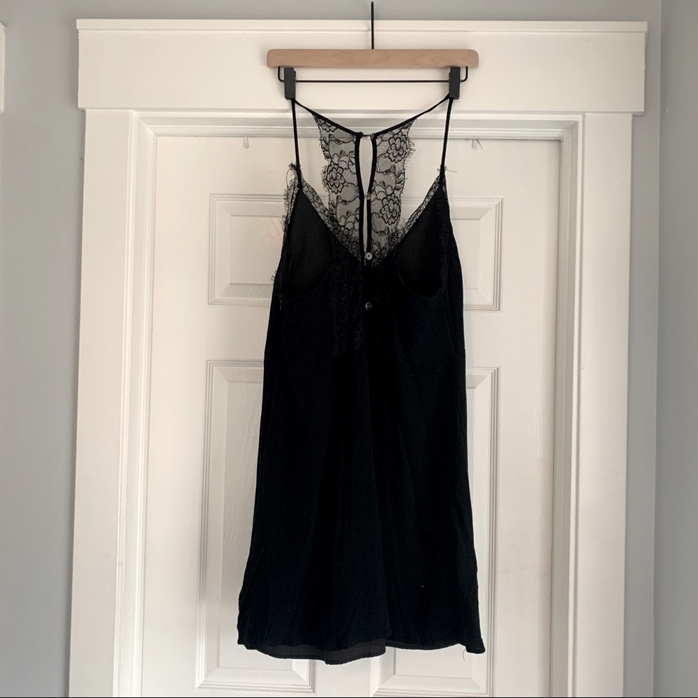 Black Lace Tank Top Dress